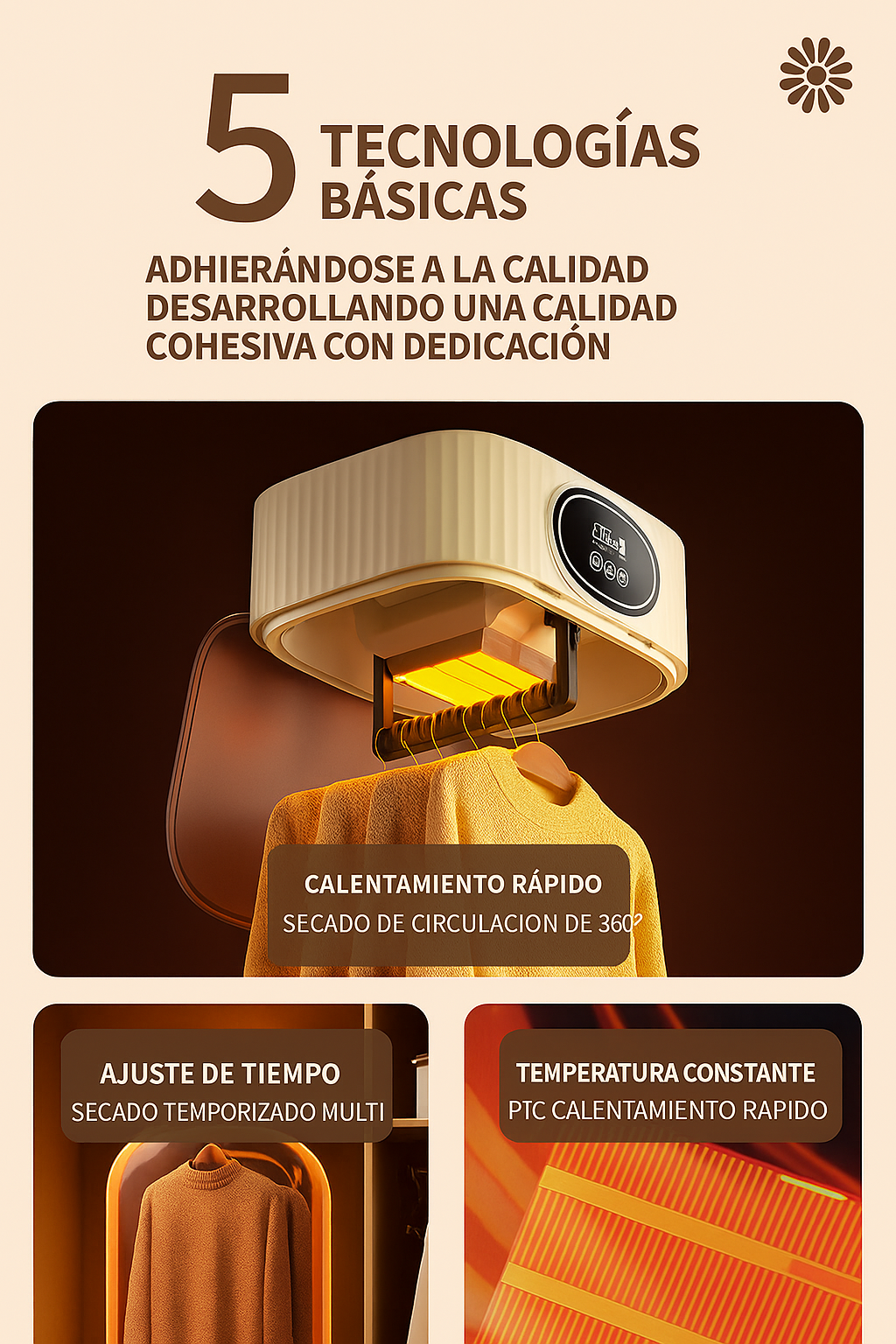 Secadora de Ropa Eléctrica Inteligente Hazlo🏷️