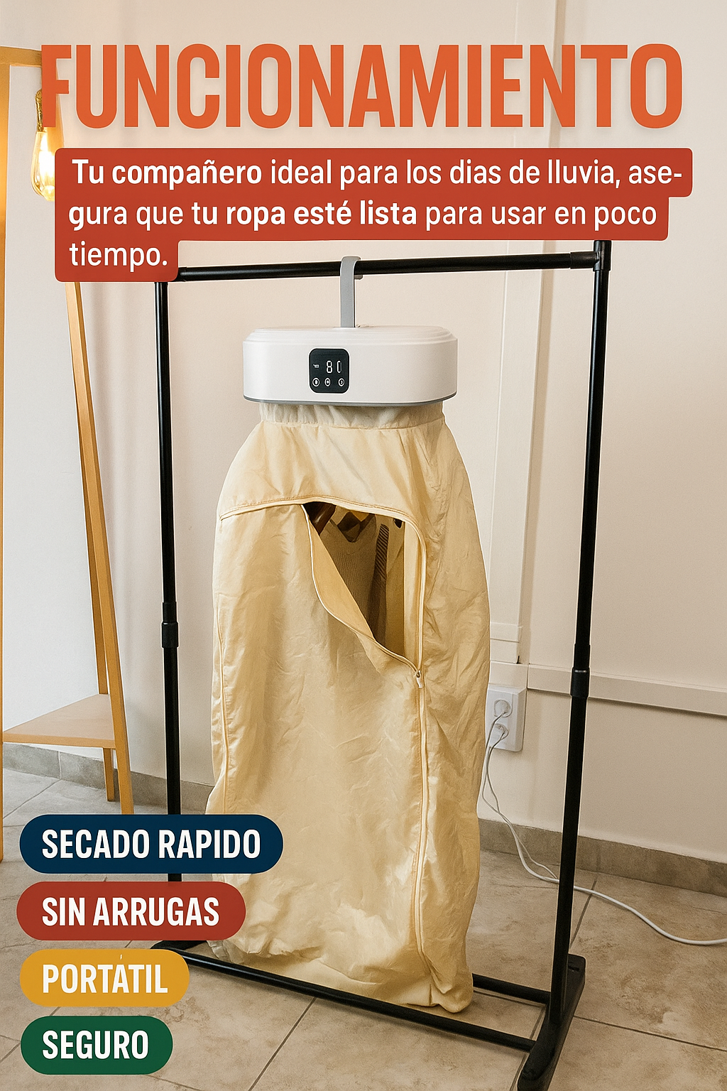 Secadora de Ropa Eléctrica Inteligente Hazlo🏷️